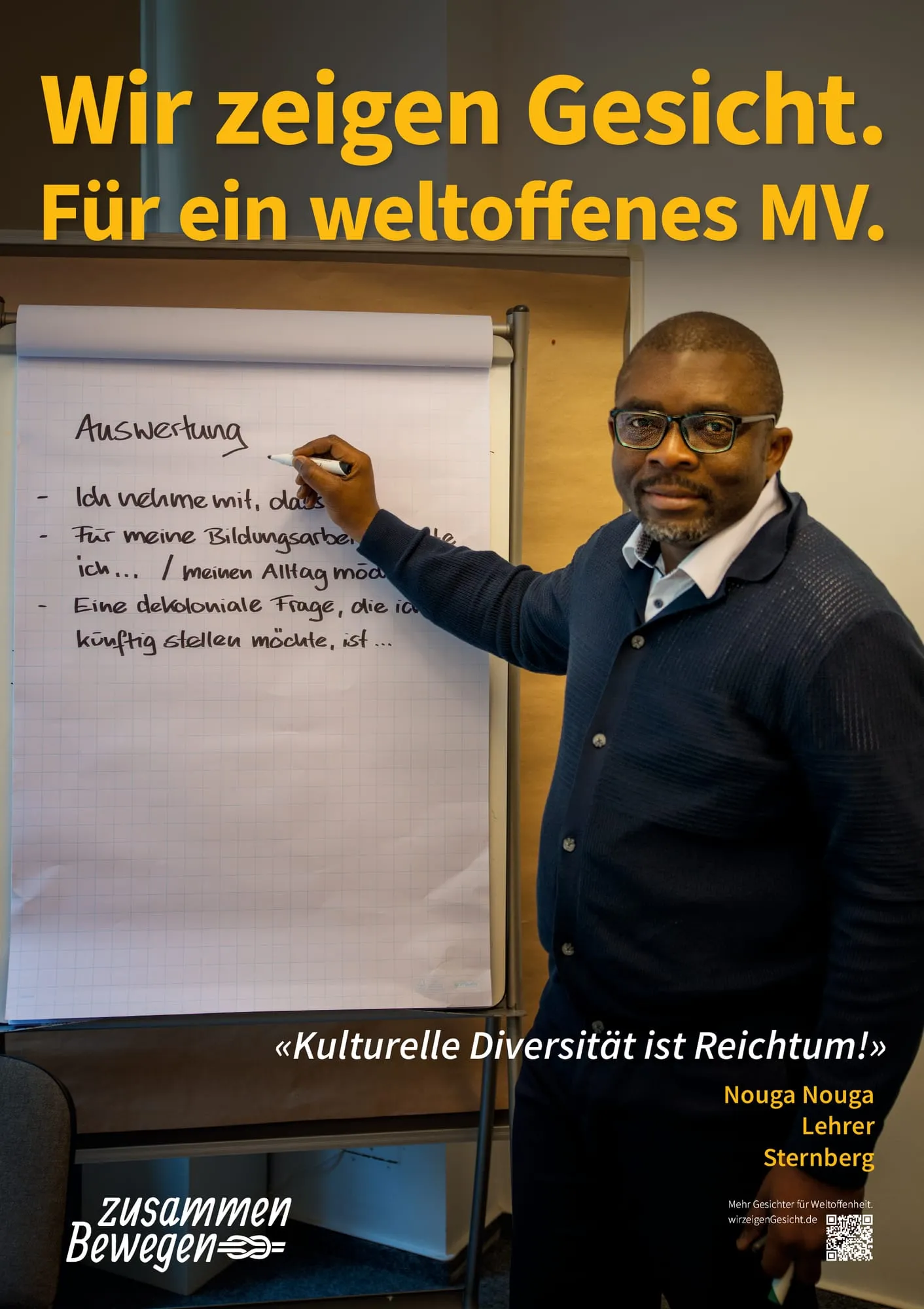 Plakat: «Kulturelle Diversität ist Reichtum!» — Sternberg