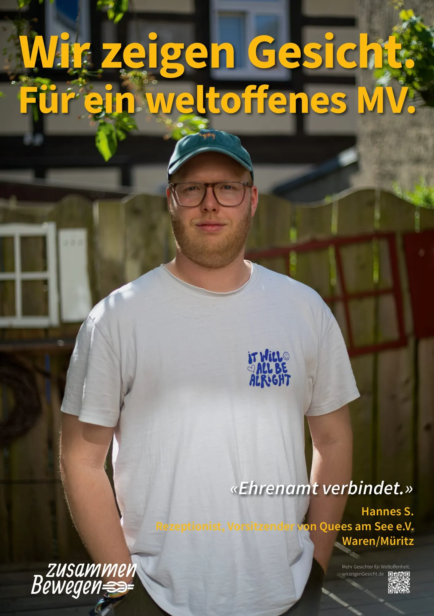 Plakat: «Ehrenamt verbindet.» — Waren/Müritz